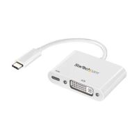 StarTech USB-C to DVI Adapter with USB Power Delivery - 1920 x 1200 - White