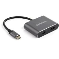 StarTech USB C Multiport Video Adapter - 4K 60Hz USB-C to HDMI 2.0 or Mini DisplayPort 1.2 Monitor Adapter - USB Type-C 2-in-1 Display Converter HDMI/MDP HBR2 HDR - TB3 Compatible