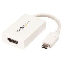 StarTech USB-C to HDMI Video Adapter with USB Power Delivery - 4K 60Hz - White