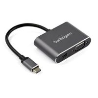 StarTech USB C Multiport Video Adapter - USB-C to 4K 60Hz Mini DisplayPort 1.2 or 1080p VGA Monitor Adapter - USB Type-C 2-in-1 MDP HBR2 HDR/VGA Display Converter - TB3 Compatible