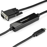 StarTech 3ft/1m USB C to VGA Cable - 1920x1200/1080p USB Type C to VGA Video Active Adapter Cable - Thunderbolt 3 Compatible - Laptop to VGA Monitor/Projector - DP Alt Mode HBR2