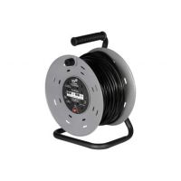 SMJ Electrical 50m 4-Socket 13A Heavy Duty Steel Frame Extension Lead Cable Reel