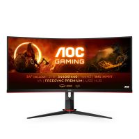 AOC G2 CU34G2X/BK LED display 86.4 cm (34") 3440 x 1440 pixels Quad HD Black, Red