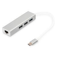 Digitus USB Type-C™ 3-Port Hub + Gigabit Ethernet