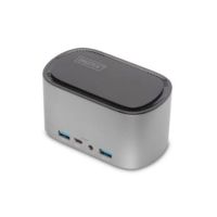 Digitus DA-70889 notebook dock/port replicator Wired USB 3.2 Gen 1 (3.1 Gen 1) Type-C Aluminium, Bla