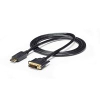 StarTech 6ft (1.8m) DisplayPort to DVI Cable - 1080p Video - DisplayPort to DVI Adapter Cable - DP to DVI-D Converter Single Link - DP to DVI Monitor Cable - Latching DP Connector