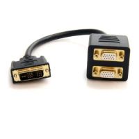 StarTech 1 ft DVI-I Analog to 2x VGA Video Splitter Cable - M/F