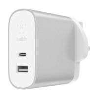 Belkin 27W 12W USB-C/A DUAL HOME CHAR SILV