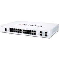 Fortinet FortiSwitch-124F is a performance/price competitive switch with 24x GE port + 4x SFP+ port + 1x RJ45 console. Fanless design