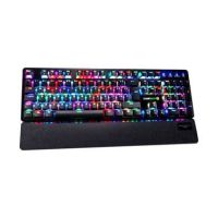 GAMEMAX Strike Mechanical RGB Gaming Keyboard Outemu Red Switches Anti-Ghosting Double-Shot Keycaps Magnetic Wrist Rest