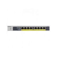 Netgear GS108LP Unmanaged Gigabit Ethernet (10/100/1000) Black,Grey 1U Power over Ethernet (PoE)