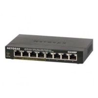 Netgear GS308P-100PES network switch Unmanaged L3 Gigabit Ethernet (10/100/1000) Black Power over Ethernet (PoE)