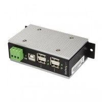 StarTech 4-Port Industrial USB 2.0 Hub with ESD Protection & 350W Surge Protection