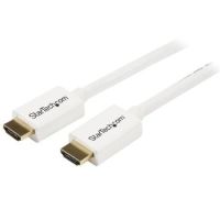 StarTech 3m (10 ft) White CL3 In-wall High Speed HDMI Cable - Ultra HD 4k x 2k HDMI Cable - HDMI to HDMI M/M