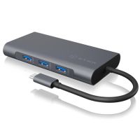 ICY BOX IB-DK4040-CPD Wired USB 3.2 Gen 1 (3.1 Gen 1) Type-C Anthracite, Black