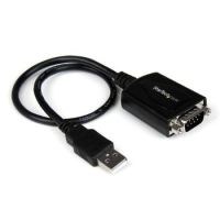 StarTech 1 ft USB to RS232 Serial DB9 Adapter Cable with COM Retention