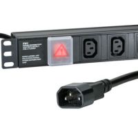 Cablenet 8 Way IEC - C13 Horizontal 1u PDU with IEC - C14 3m Feed