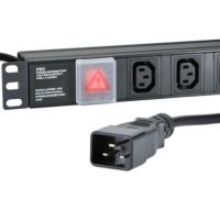 Cablenet 8 Way IEC - C13 Horizontal 1u PDU with IEC - C20 3m Feed