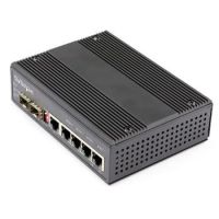 StarTech Industrial 5 Port Gigabit Ethernet Switch - 4 PoE RJ45 +2 SFP Slots 30W PoE+ 12-48VDC 1