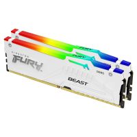 Kingston Technology FURY Beast 64GB 6000MT/s DDR5 CL36 DIMM (Kit of 2) White RGB EXPO