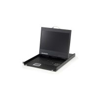 LevelOne 19" Widescreen LCD KVM Rack Console, DE Keyboard