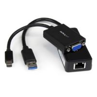 StarTech Lenovo ThinkPad X1 Carbon VGA and Gigabit Ethernet Adapter Kit - MDP to VGA - USB 3.0 to GbE