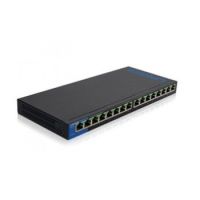 Linksys LGS116P-UK network switch Unmanaged L7 Gigabit Ethernet (10/100/1000) Black Power over Ethernet (PoE)