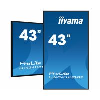 iiyama LH4341UHS-B2 Signage Display 108 cm (42.5") LCD 500 cd/m² 4K Ultra HD Built-in processor Android 8.0 18/7