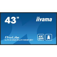 iiyama LH4365UHSB-B1 Signage Display Kiosk design 108 cm (42.5") LED Wi-Fi 800 cd/m² 4K Ultra HD Black Built-in processor Android 11 24/7