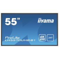 iiyama LH5570UHB-B1 signage display Digital signage flat panel 138.7 cm (54.6") VA 4K Ultra HD Black Built-in processor Android 9.0