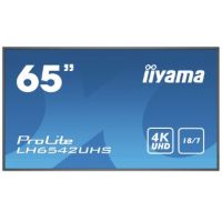 iiyama LH6542UHS-B1 signage display 163.8 cm (64.5") IPS 4K Ultra HD Digital signage flat panel Black Built-in processor Android 8.0