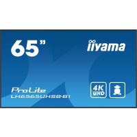 iiyama LH6565UHSB-B1 Signage Display Kiosk design 163.8 cm (64.5") LED Wi-Fi 800 cd/m² 4K Ultra HD Black Built-in processor Android 11 24/7