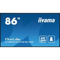 iiyama LH8664UHS-B1AG Signage Display Digital A-board 2.18 m (86") LED Wi-Fi 500 cd/m² 4K Ultra HD Black Built-in processor Android 11 24/7