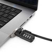 Compulocks Ledge Lock Adapter for MacBook Pro 16" M1, M2 & M3 with Combination Cable Lock Silver