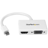 StarTech Travel A/V Adapter2-in-1 Mini DisplayPort to HDMI or VGA Converter - White