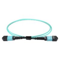 Cablenet MPO-12TC4MPO1 fibre optic cable 1 m OM4 Aqua colour