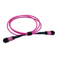 Cablenet MPO-12TC4MPO3EV fibre optic cable 3 m OM4 Magenta, Violet