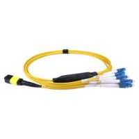 Cablenet 1m OS2 MPO (F) to 4X LC (DX) QSFP Breakout Yellow Cable Method B