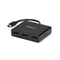 StarTech 3-Port Multi Monitor Adapter - Mini DisplayPort to DisplayPort MST Hub, Dual 4K 30Hz & 1x 1080p - Video Splitter Extended Desktop Mode on Windows Only - mDP 1.2 to 3x DP