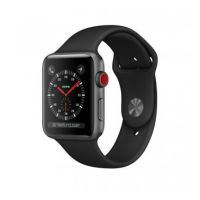 Apple Watch Series 3 GPS + Cellular, 42mm Space Grey Aluminium Case with Black Sport Band