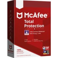 McAfee Total Protection Antivirus security 5 license(s) 1 year(s)