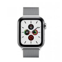 Apple Watch Series 5 GPS + Cellular, 40mm Stainless Steel Case with Stainless Steel Milanese Loop