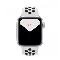 Apple Watch Nike Series 5 GPS + Cellular, 40mm Silver Aluminium Case with Pure Platinum/Black Nike Sport Band - S/M & M/L