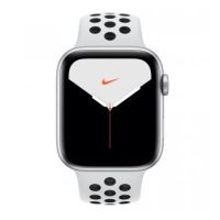 Apple Watch Nike Series 5 GPS + Cellular, 44mm Silver Aluminium Case with Pure Platinum/Black Nike Sport Band - S/M & M/L