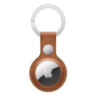 Apple AirTag Leather Key Ring - Saddle Brown