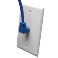 Tripp Lite Cat6 Gigabit Molded Patch Cable (RJ45 Right Angle Up M to RJ45 M) - Blue, 1.52 m