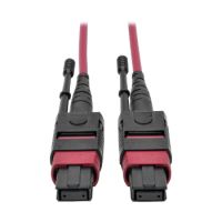 Tripp Lite MTP/MPO Multimode Patch Cable, 12 Fiber, 40/100 GbE, 40/100GBASE-SR4, OM4 Plenum-Rated (F/F), Push/Pull Tab, Magenta, 2M