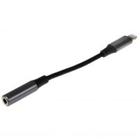 Maplin Lightning Connector to 3.5mm Female Jack Headphone Adapter - 5cm