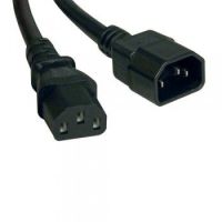 Tripp Lite Heavy-Duty Power Extension Cord Lead Cable, 15A, 14AWG (IEC-320-C14 to IEC-320-C13), 0.61 m (2-ft.)