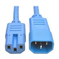 Tripp Lite Heavy-Duty Computer Power Cord, 15A, 14 AWG (IEC-320-C14 to IEC-320-C15), Blue, 1.83 m